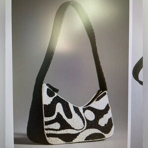NWT Anthropologie Asymmetric Beaded Shoulder Bag